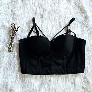 Sexy black bustier